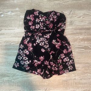 Black Floral Romper